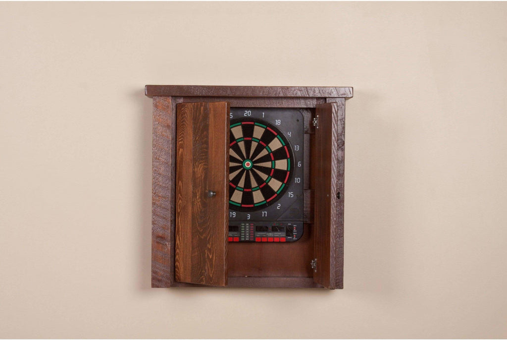 Viking Log Barnwood Dartboard Cabinet-Rustic Furniture Marketplace