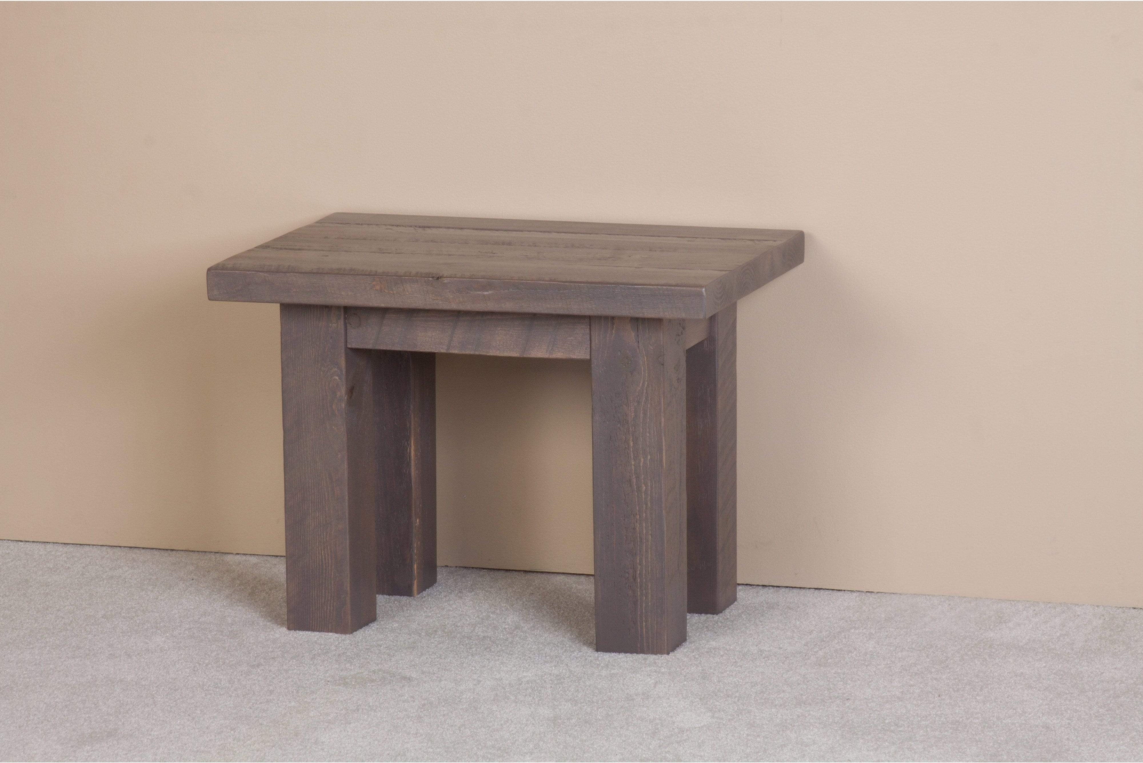 Viking Log Barnwood End Table-Rustic Furniture Marketplace