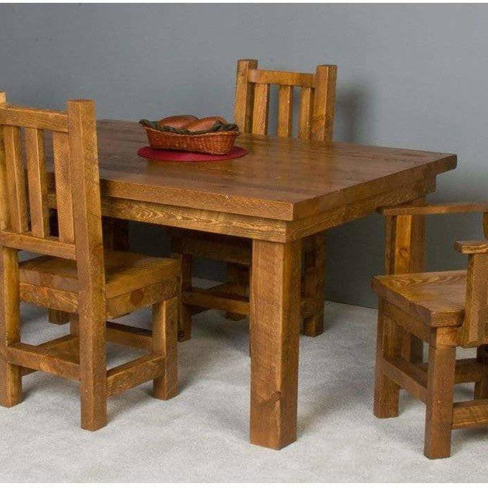 Viking Log Barnwood Farm Table-Rustic Furniture Marketplace