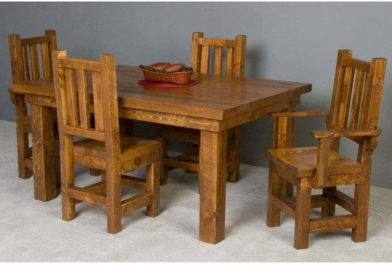 Viking Log Barnwood Farm Table-Rustic Furniture Marketplace