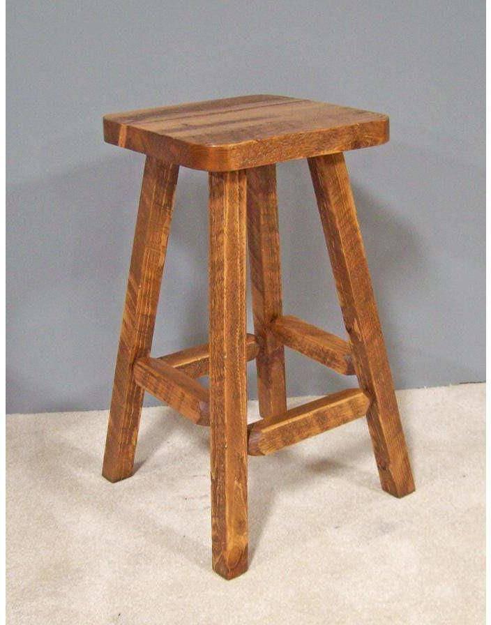 Viking Log Barnwood Pub Stool-Rustic Furniture Marketplace