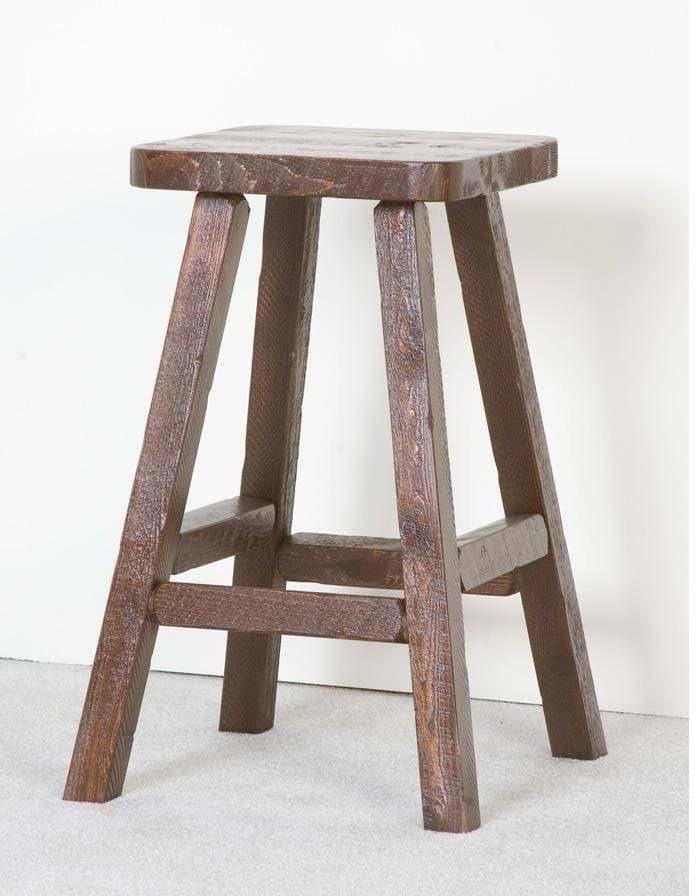 Viking Log Barnwood Pub Stool-Rustic Furniture Marketplace