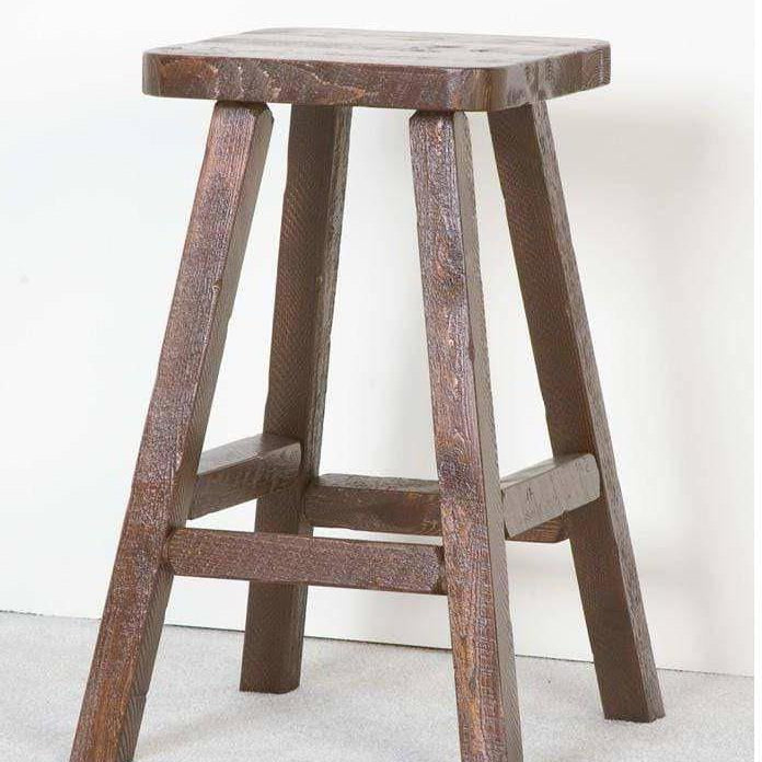 Viking Log Barnwood Pub Stool-Rustic Furniture Marketplace