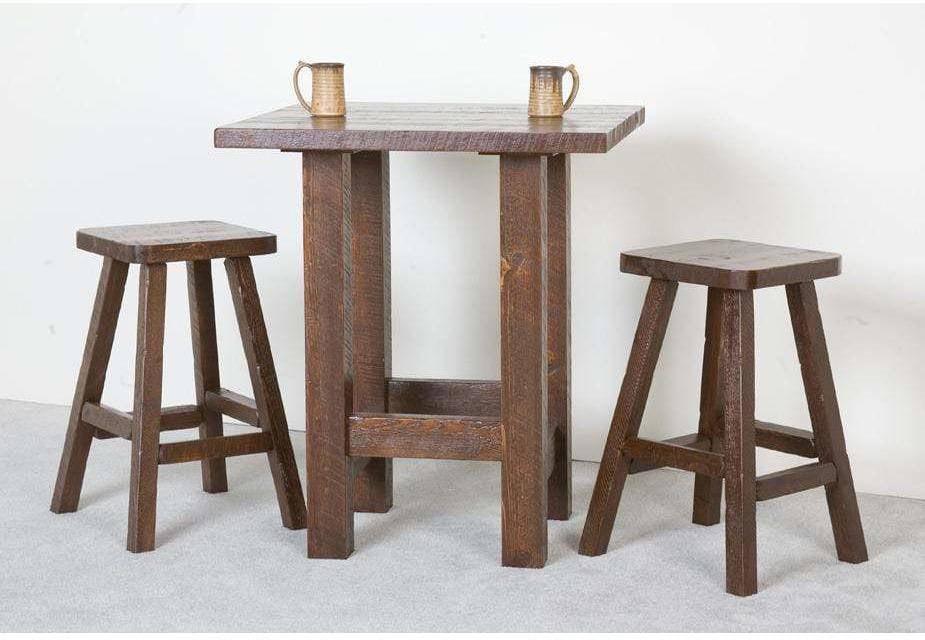 Viking Log Barnwood Pub Table-Rustic Furniture Marketplace