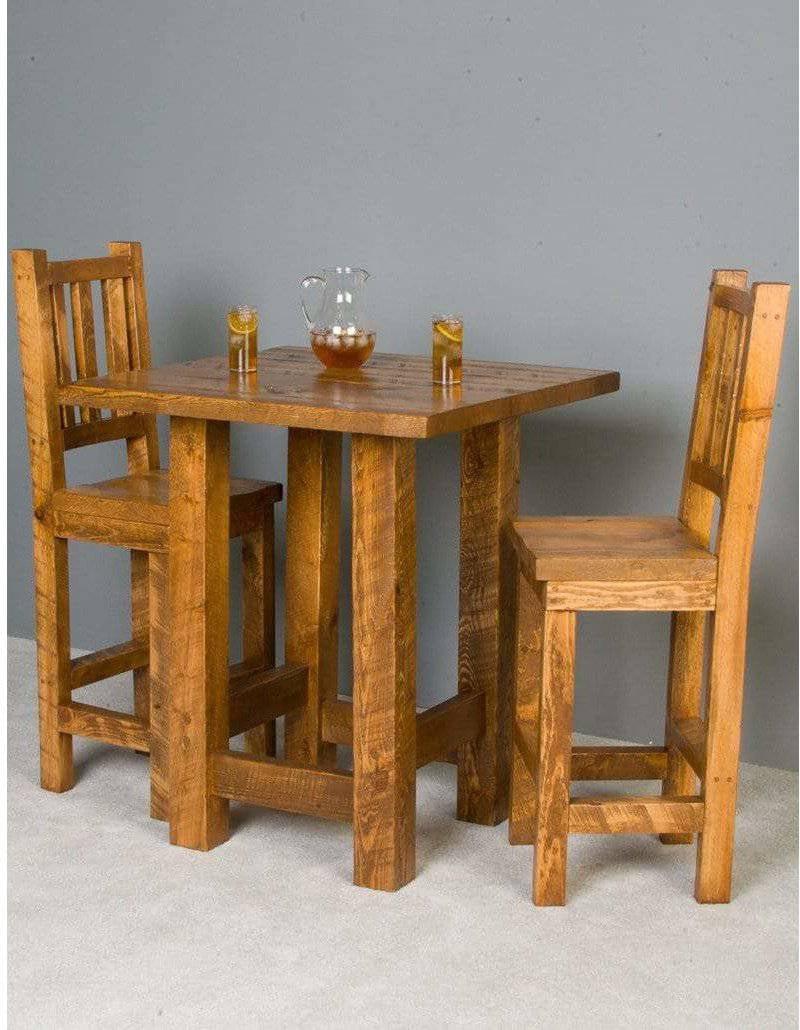 Viking Log Barnwood Pub Table-Rustic Furniture Marketplace