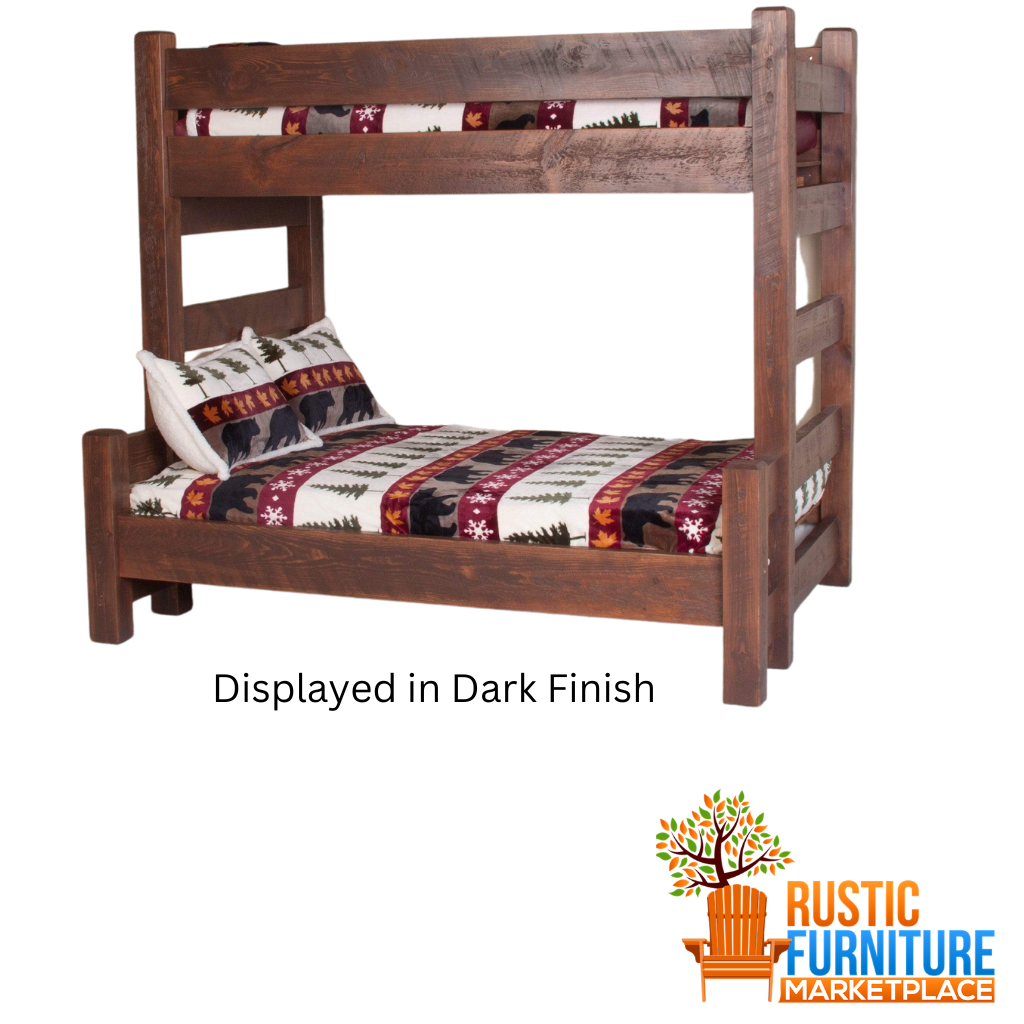 Viking Log Barnwood Rustic Bunk Bed