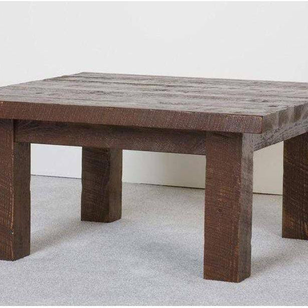 Viking Log Barnwood Square Coffee Table-Rustic Furniture Marketplace