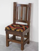 Viking Log Barnwood Upholstered Dining Chair-Rustic Furniture Marketplace