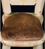 Viking Log Barnwood Upholstered Dining Chair-Rustic Furniture Marketplace