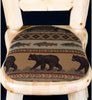 Viking Log Barnwood Upholstered Dining Chair-Rustic Furniture Marketplace