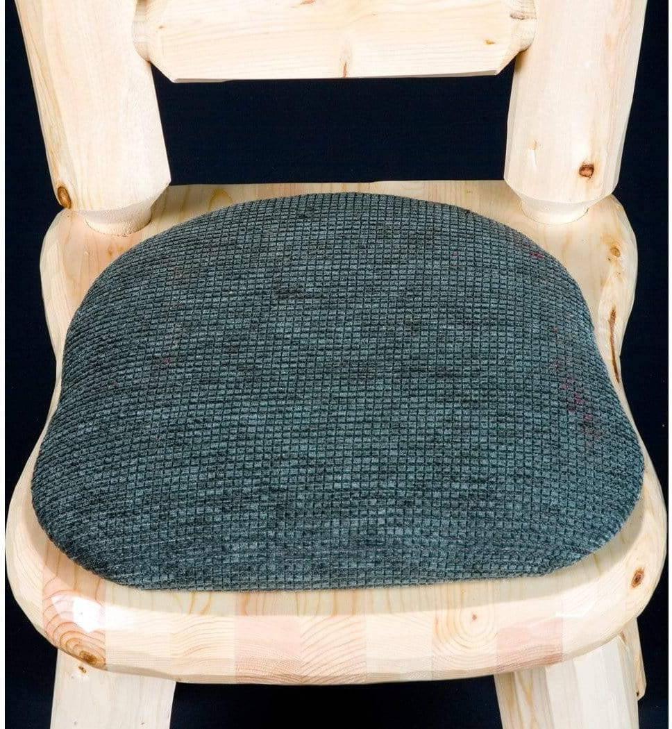 Viking Log Barnwood Upholstered Dining Chair-Rustic Furniture Marketplace