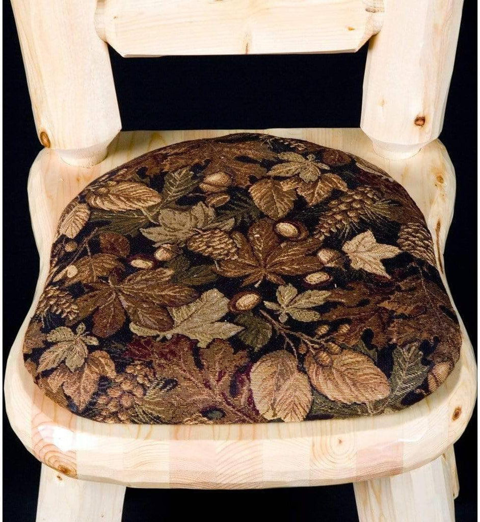 Viking Log Barnwood Upholstered Dining Chair-Rustic Furniture Marketplace