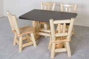 Viking Log Formica Trestle Log Dining Table-Rustic Furniture Marketplace