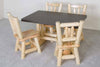Viking Log Formica Trestle Log Dining Table-Rustic Furniture Marketplace