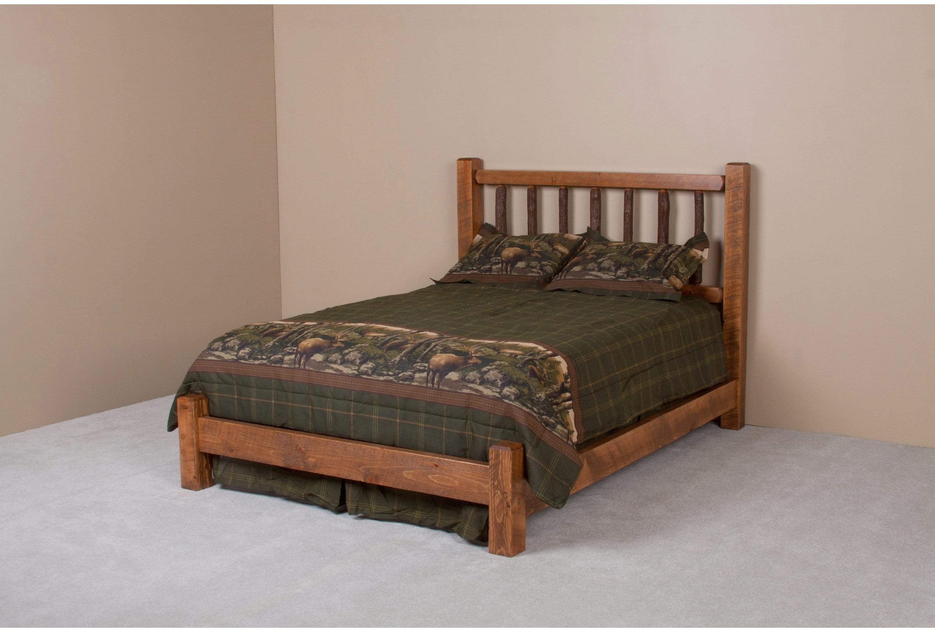 Viking Log Hickory Jack Sawtooth Hickory Bed-Rustic Furniture Marketplace