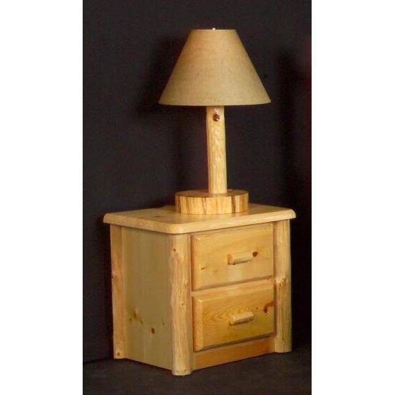 Viking Log Northwoods 2 Drawer Nightstand - Rustic Furniture Marketplace