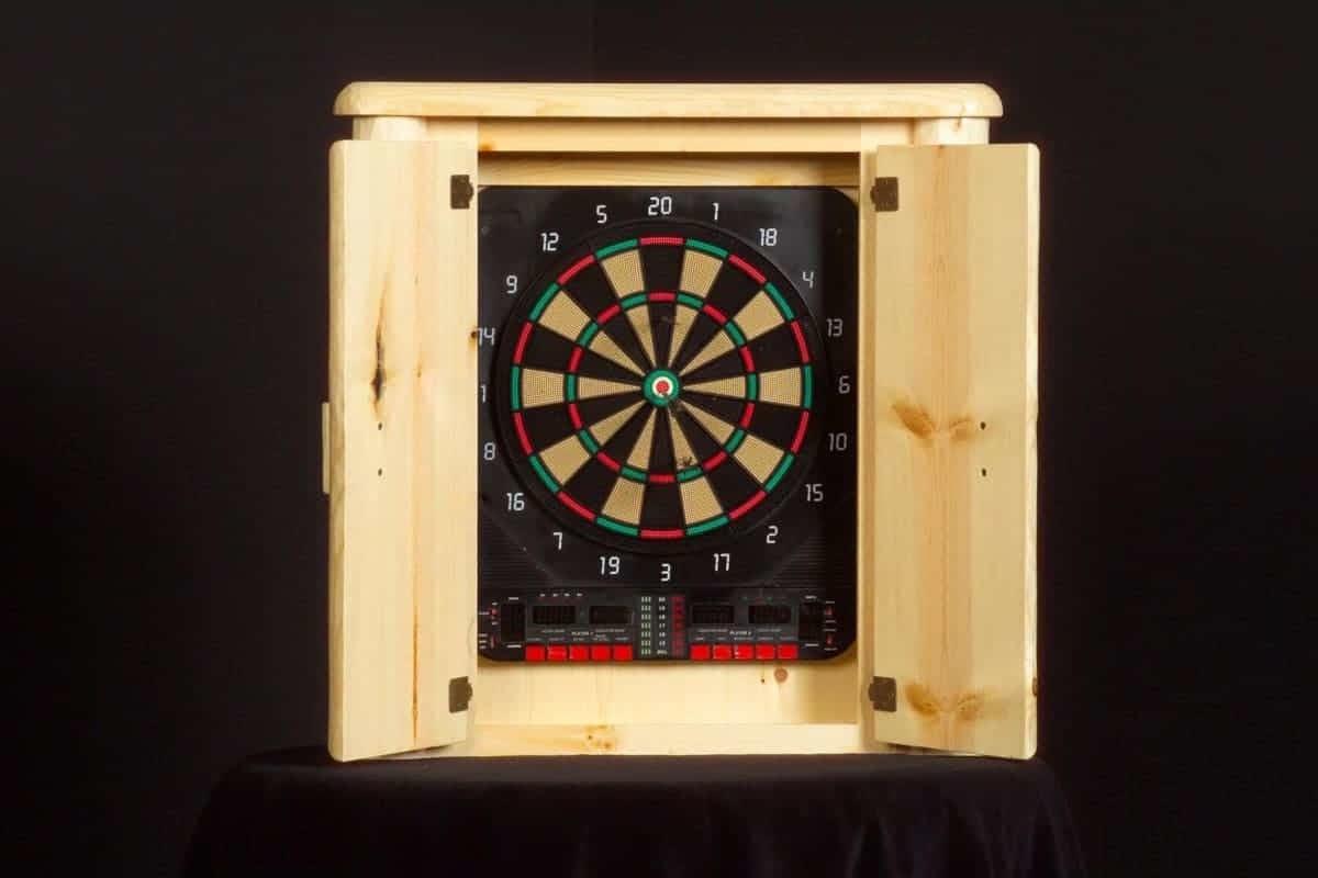 Viking Log Northwoods Log Dartboard Cabinet-Rustic Furniture Marketplace