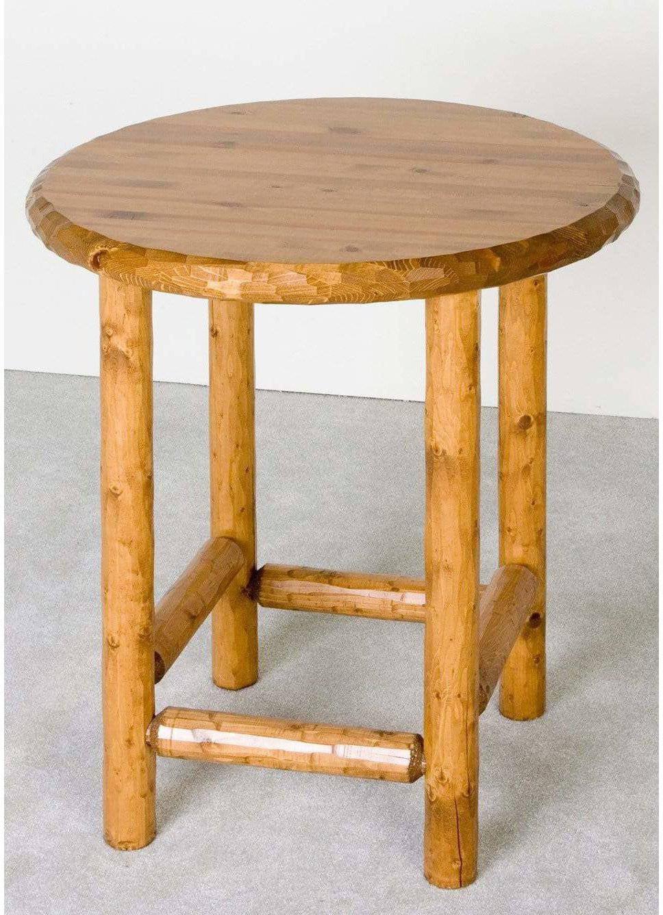 Viking Log Northwoods Log Pub Table-Rustic Furniture Marketplace