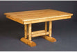 Viking Log Pine Log Trestle Dining Table-Rustic Furniture Marketplace