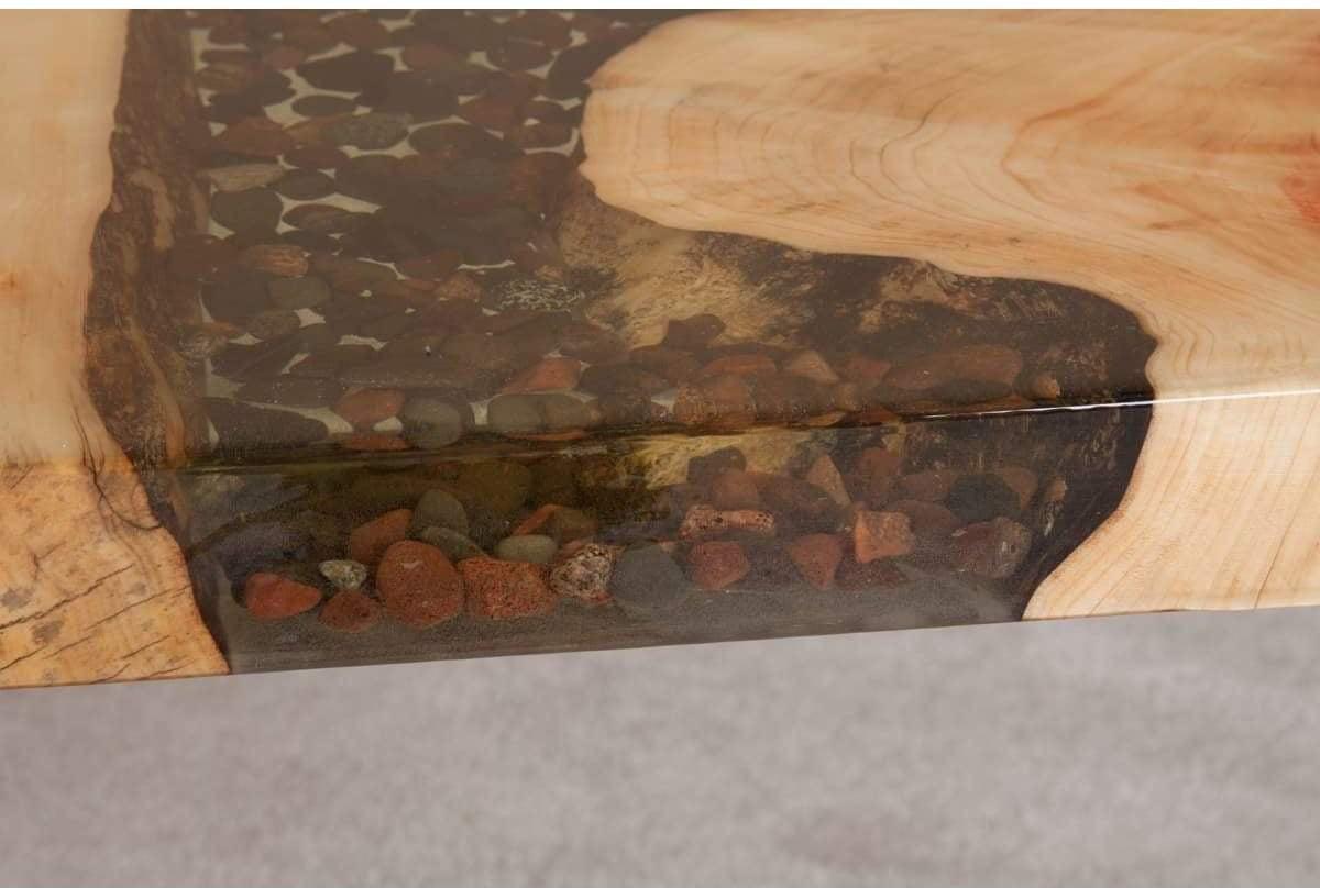 Viking Log Resin River Coffee Table-Rustic Furniture Marketplace