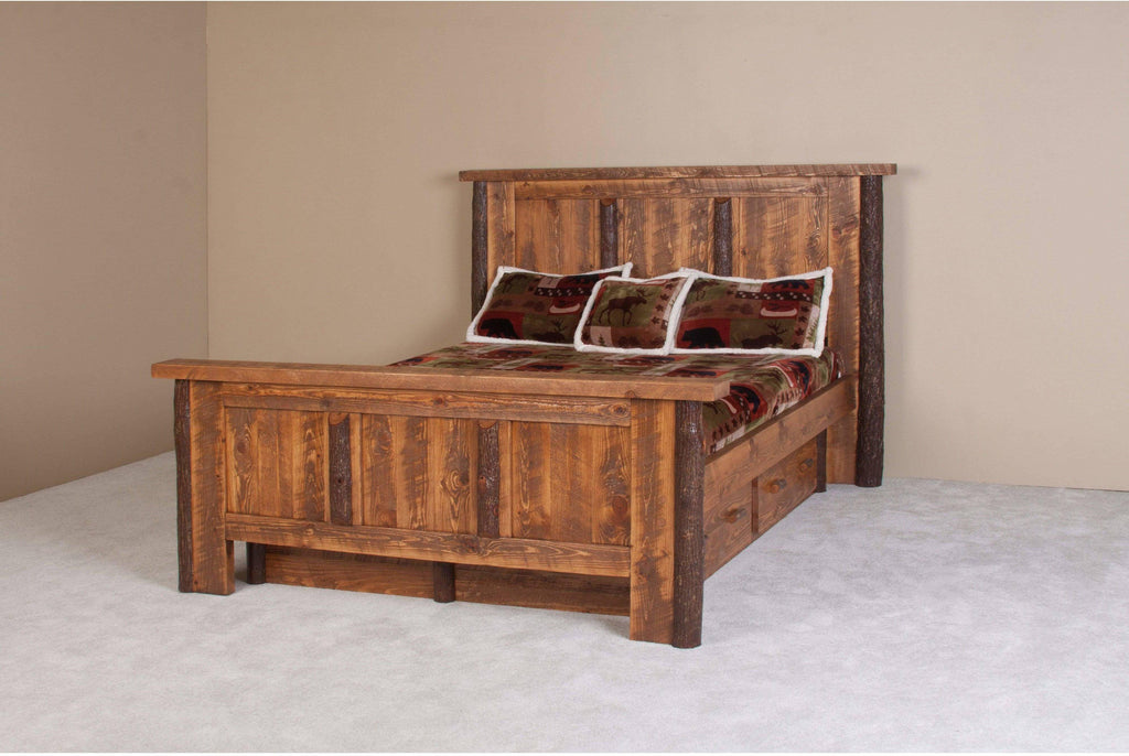 Viking Log Rocky Creek Sawtooth Hickory Bed-Rustic Furniture Marketplace
