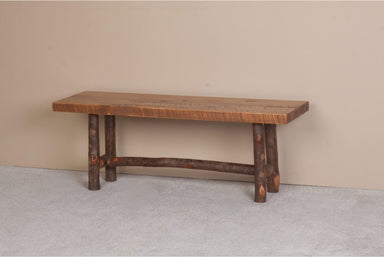 Viking Log Sawtooth Hickory Bench-Rustic Furniture Marketplace