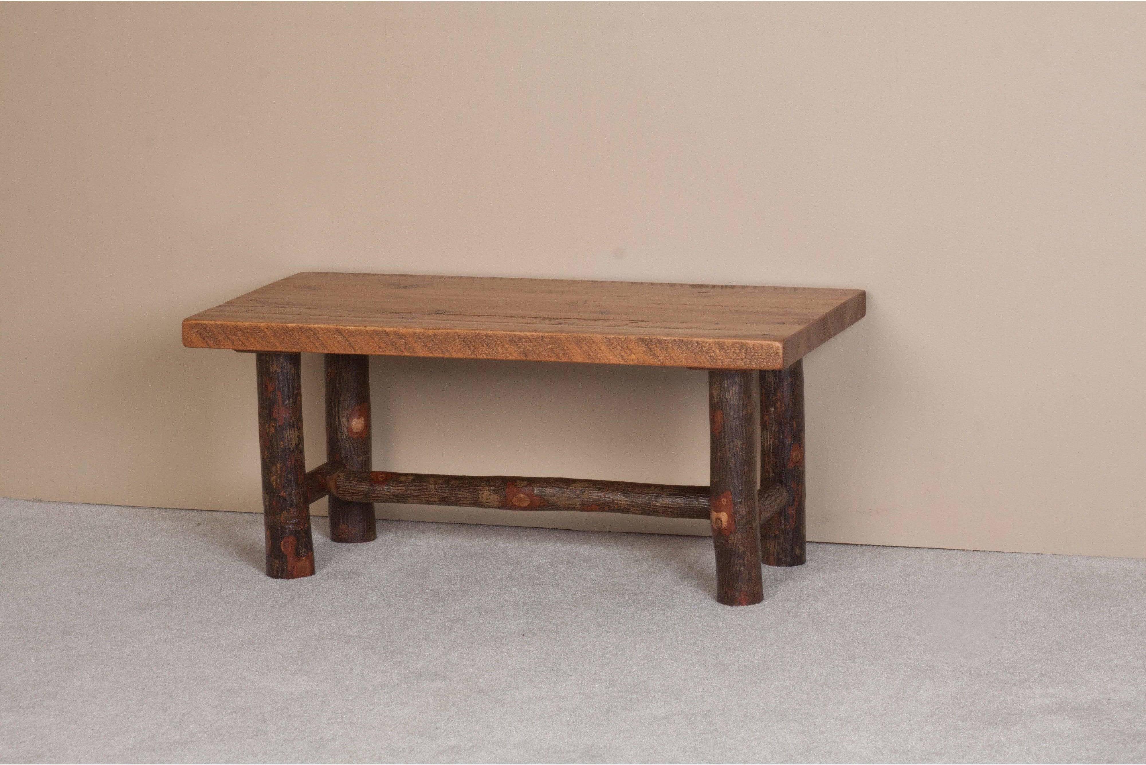 Viking Log Sawtooth Hickory Coffee Table-Rustic Furniture Marketplace