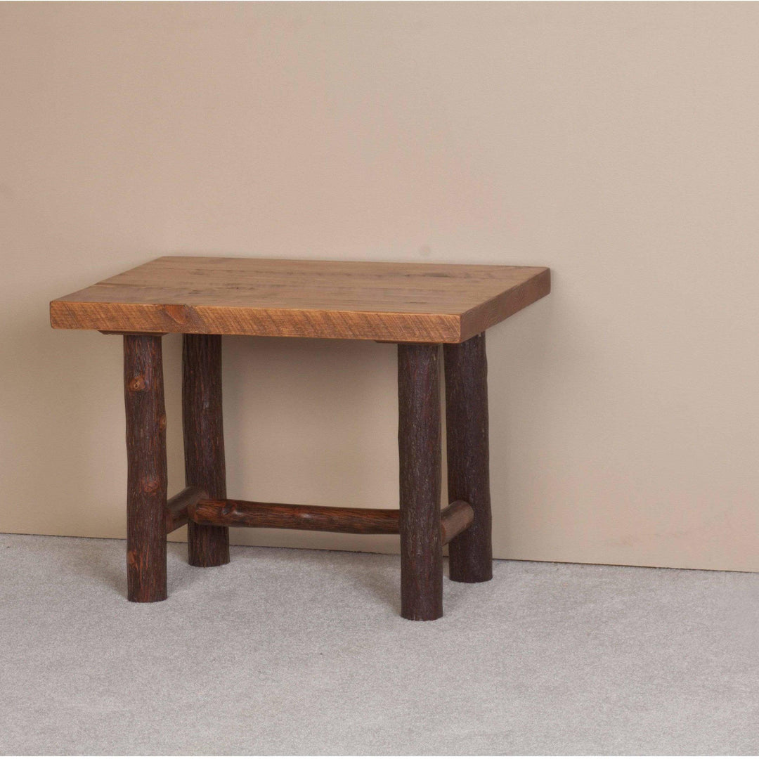 Viking Log Sawtooth Hickory End Table-Rustic Furniture Marketplace