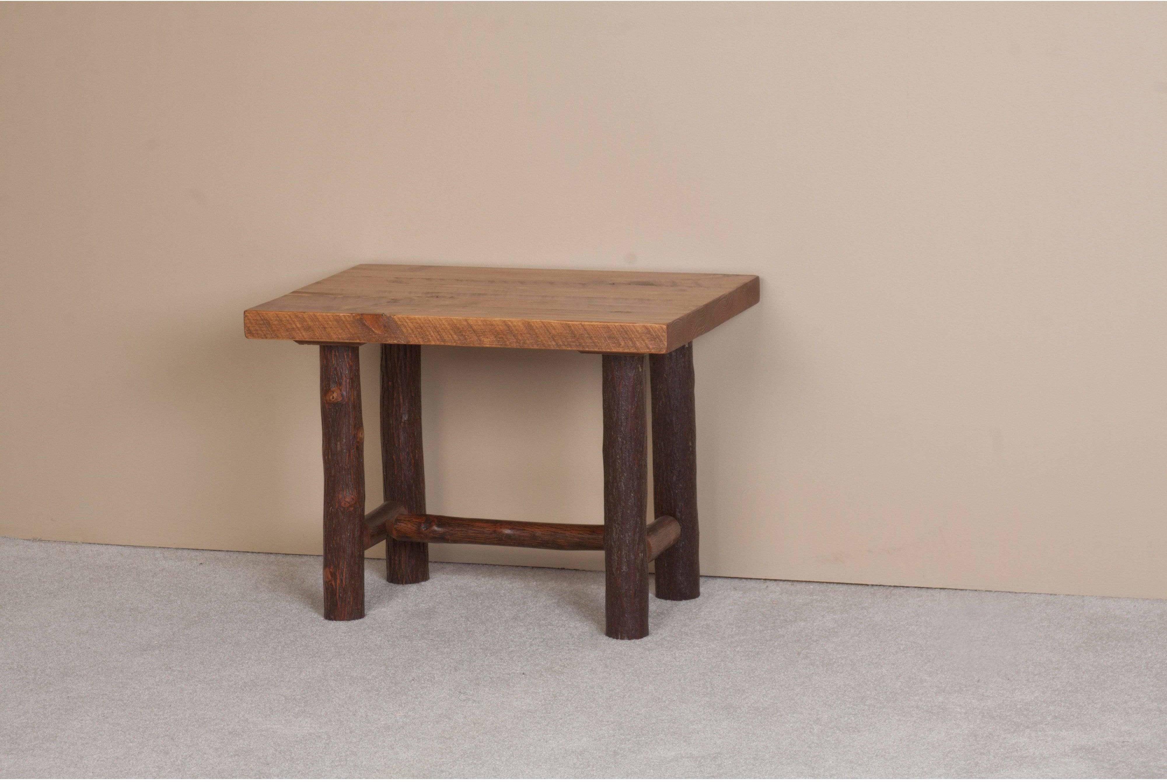 Viking Log Sawtooth Hickory End Table-Rustic Furniture Marketplace