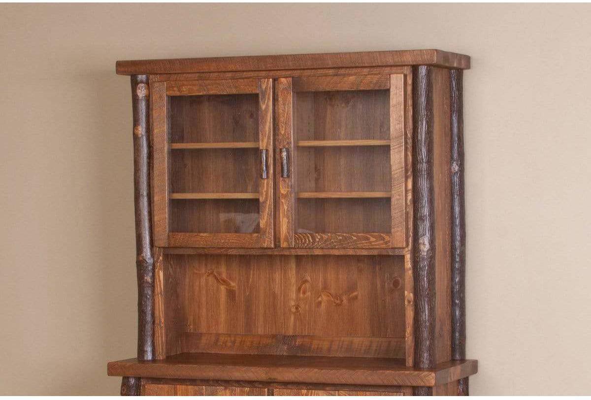 Viking Log Sawtooth Hickory Hutch-Rustic Furniture Marketplace