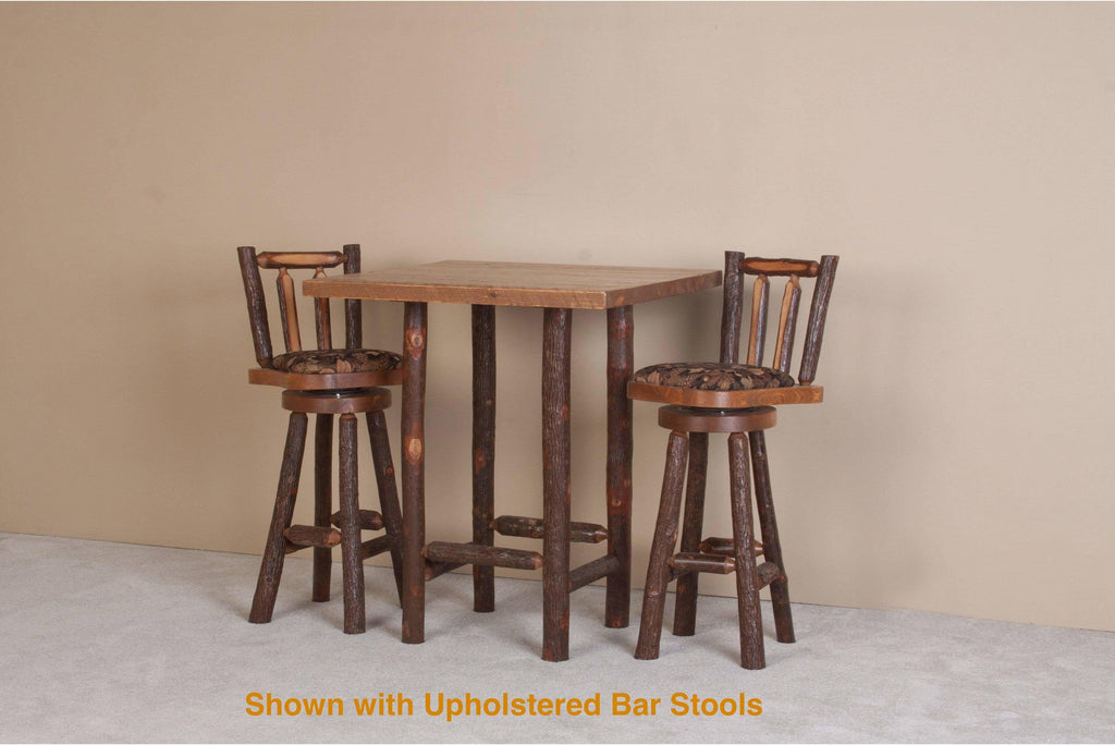 Viking Log Sawtooth Hickory Pub Table-Rustic Furniture Marketplace