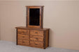 Viking Log Sawtooth Hickory Six Drawer Dresser-Rustic Furniture Marketplace