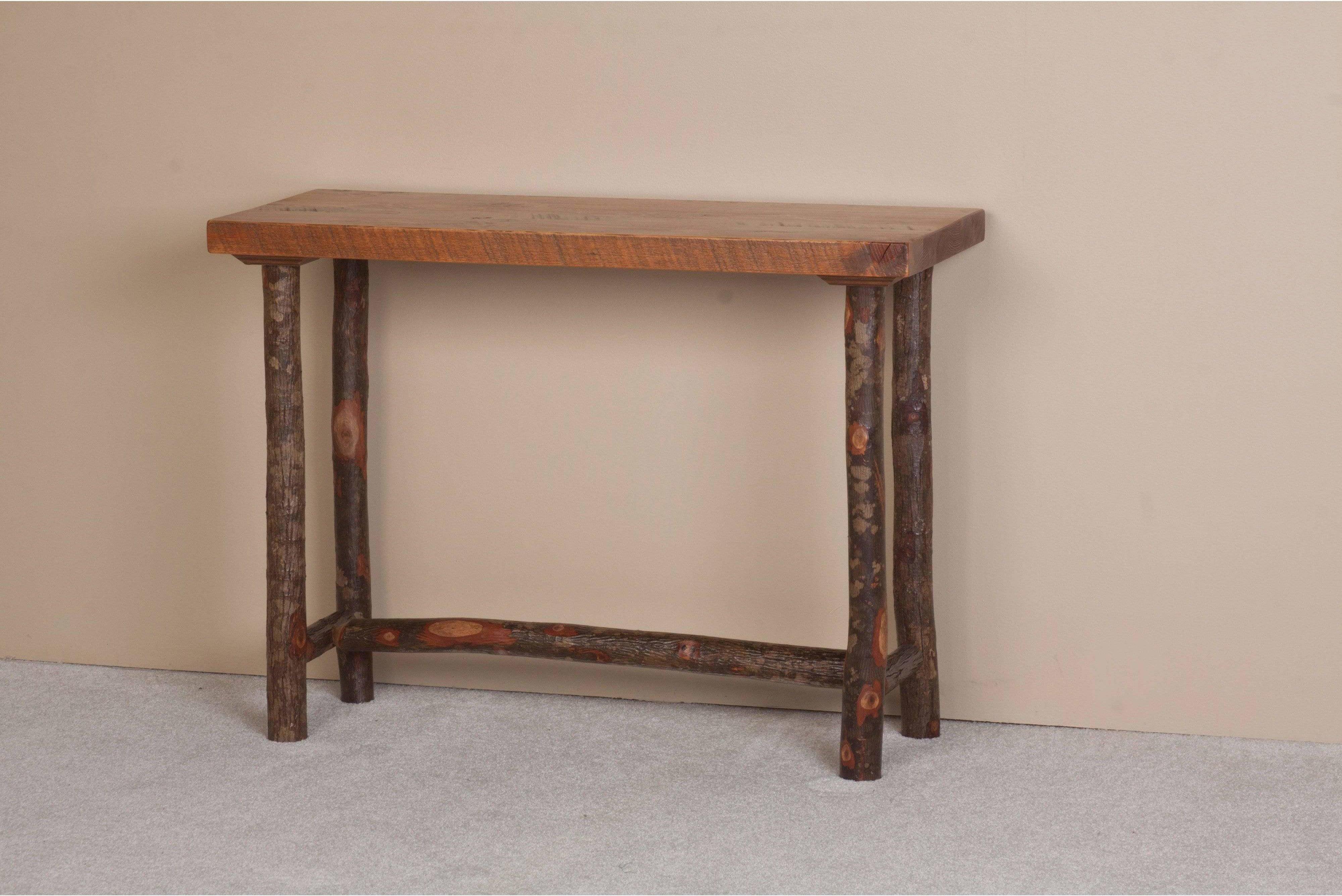 Viking Log Sawtooth Hickory Sofa Table-Rustic Furniture Marketplace