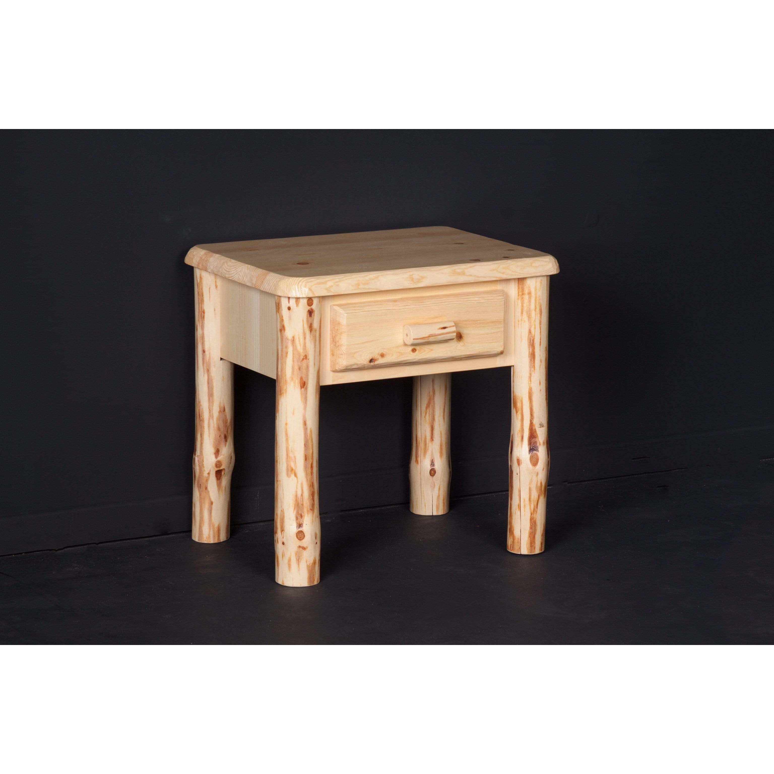 Viking Log Wilderness 1 Drawer Night Table 3098f736bebe - Rustic Furniture Marketplace