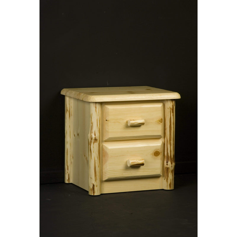 Viking Log Wilderness 2 Drawer Nightstand 2156d42b3bbb - Rustic Furniture Marketplace