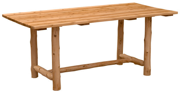 Fireside Lodge Cedar Rectangular Lodge Dining Table-Rustic Furniture Marketplace