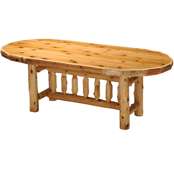 Fireside Lodge Cedar Oval Lodge Dining Table-Rustic Furniture Marketplace